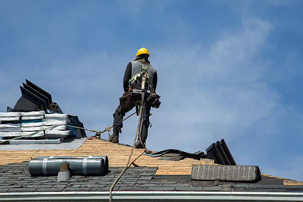 Professional Roofing technician working in Vernon, MI